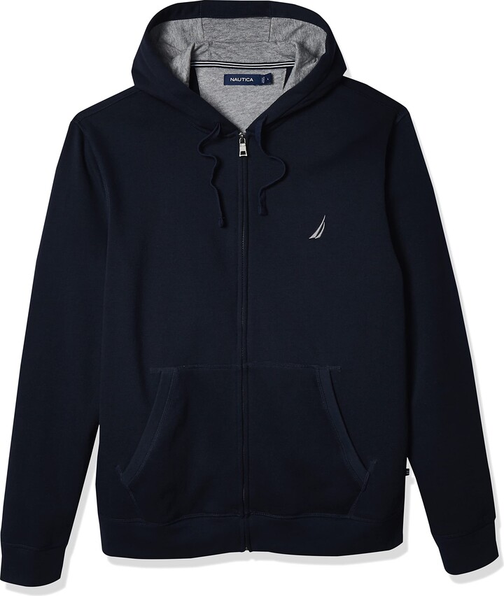 Nautica men's anchor fleece full zip hoodie Clearance