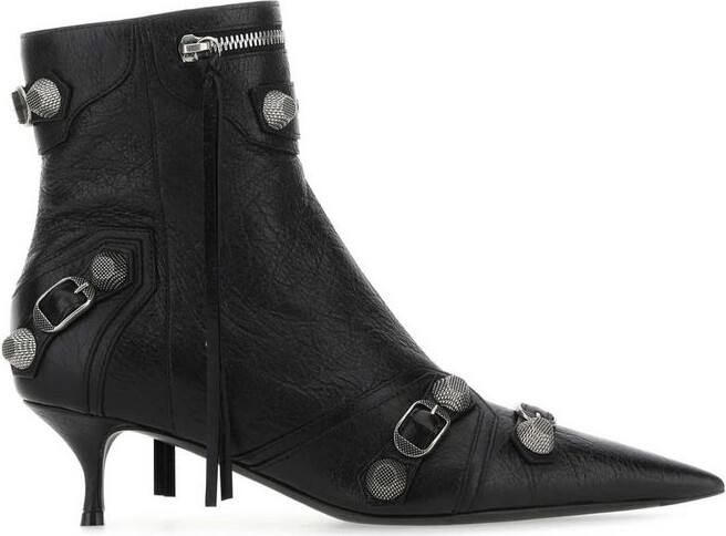 Balenciaga Cagole Pointed Toe Ankle Boots