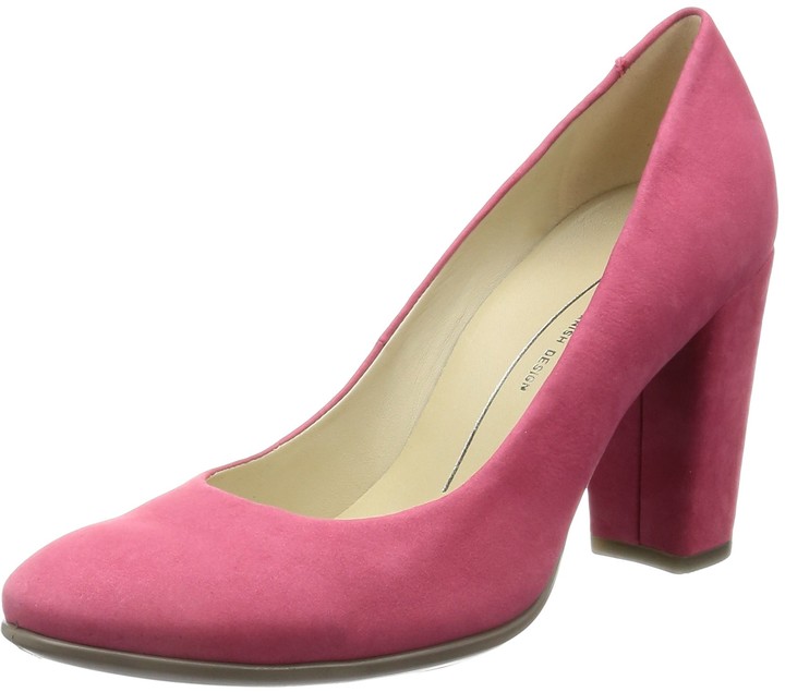 raspberry block heels