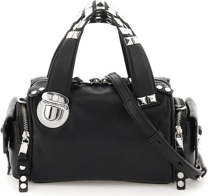 Marc Jacobs 'the studded pushlock mini satchel' leather bag - ShopStyle