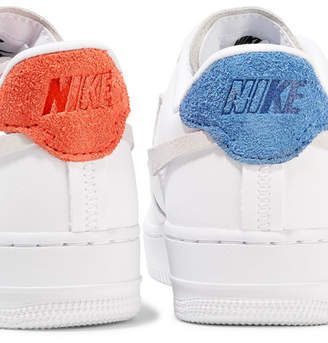 Nike Air Force 1 Lx Suede-trimmed Leather Sneakers - White
