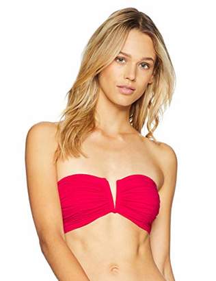 Seafolly Women's Ruched Bandeau Bikini Top, Rot (Chilli), 36/