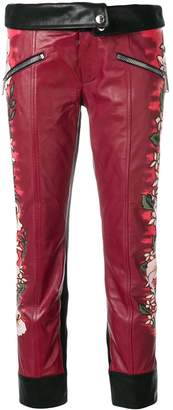 DSQUARED2 printed leather trousers