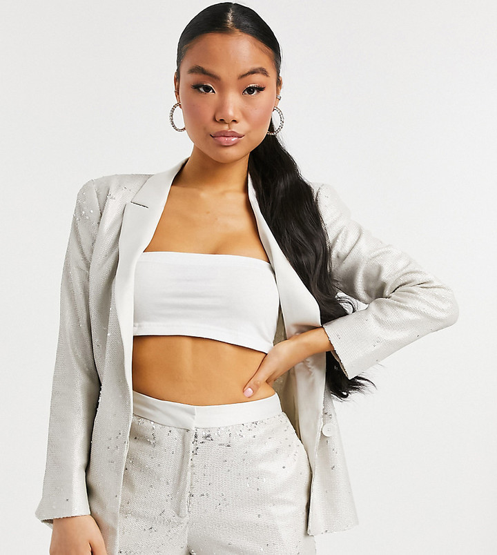 petite sequin jacket