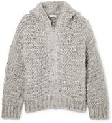 Thumbnail for your product : Brunello Cucinelli Hooded Sequin-embellished Mohair-blend Cardigan