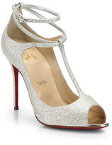 Thumbnail for your product : Christian Louboutin Talitha Glitter T-Strap Pumps