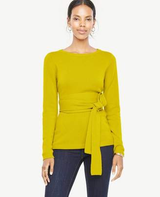 Ann Taylor Cashmere Belted Sweater