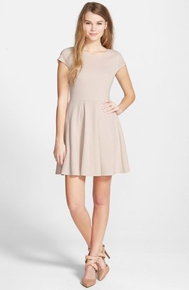 One Clothing Textured Knit Skater Dress (Juniors)