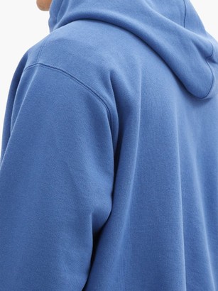 Gucci Original-print Cotton-jersey Hooded Sweatshirt - Blue