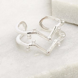 Neola Amelie Silver White Topaz Gemstones Ring