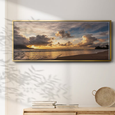 Rosecliff Heights Sunset In Hanalei Bay Framed On Canvas Painting