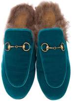 Thumbnail for your product : Gucci Princetown Fur-Trimmed Slippers