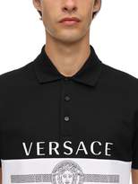 Thumbnail for your product : Versace Medusa Cotton Pique Polo Shirt