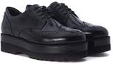 Thumbnail for your product : Hogan Route Derby Lace Up Oxford Shoes In Black Brushed Leather