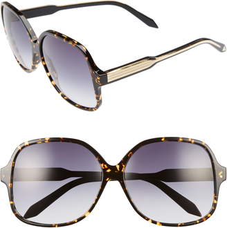 Victoria Beckham Classic 61mm Gradient Lens Square Sunglasses