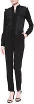 Thumbnail for your product : Halston Long-Sleeve Drawstring-Waist Jumpsuit