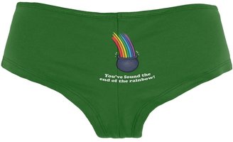 Old Glory St. Patrick's Day End of the Rainbow Leaf Women's Booty Shorts