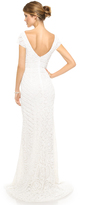Thumbnail for your product : Theia Lilia Cap Sleeve Beaded Gown