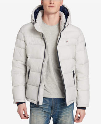 Tommy Hilfiger Men's Heather Charcoal Gray Quilted Puffer Hooded Jacket  $225 innovatis-suisse.ch