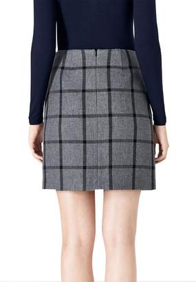 Hallhuber Grid Check Mini Skirt