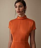 Thumbnail for your product : Reiss REX SATIN FITTED DRESS Burnt Orange