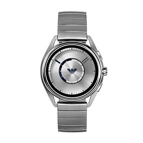 emporio armani stainless steel touchscreen smartwatch