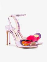 Thumbnail for your product : Sophia Webster pink Soleil 100 glitter ruffle leather sandals