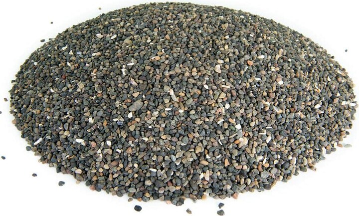 0.25 cu. ft. 1/4 in. Black Criva Mexican Beach Pebble Smooth Round Rock for Gardens, Landscapes and Ponds