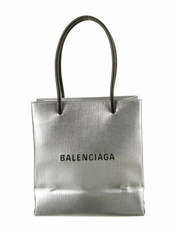 Balenciaga XXS Logo Shopping Tote Silver - ShopStyle