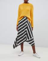 Thumbnail for your product : ASOS Tall Design Tall Hanky Hem Midi Wrap Skirt In Chain Print