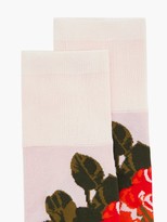 Thumbnail for your product : Simone Rocha Rose-jacquard Jersey Socks - Pink Print