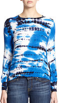 Thumbnail for your product : Young Fabulous & Broke Leah Draped Cutout-Back Tie-Dyed Top