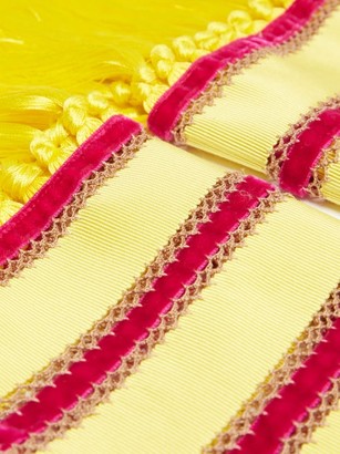 Etro Paisley-print Fringed Silk-georgette Scarf - Yellow Multi