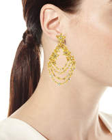 Thumbnail for your product : Oscar de la Renta Golden Starfish Chain Pierced Earrings