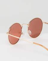 Thumbnail for your product : ASOS 90s Metal Round Sunglasses In Rose Gold