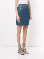 Thumbnail for your product : Chanel Pre Owned Buttoned Flap Denim Skirt