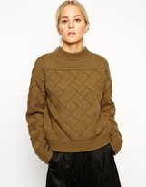Thumbnail for your product : ASOS Basket Weave Cropped Jumper