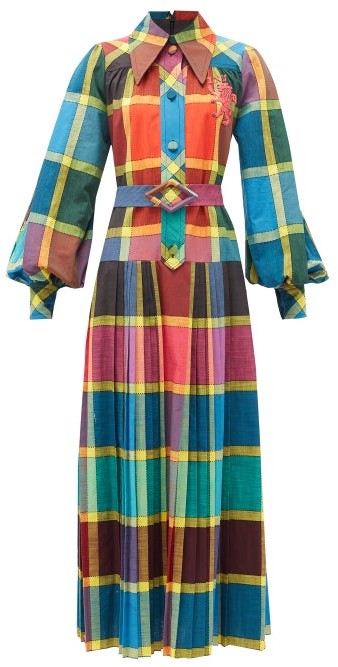 madras maxi dress