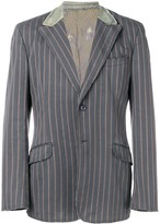 Thumbnail for your product : Dolce & Gabbana Pre Owned 2000's Denim Pinstripe Blazer