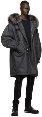 Mr & Mrs Italy Grey Nick Wooster Edition Wool Parka
