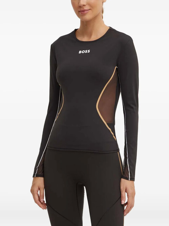 HUGO BOSS mesh-panel T-shirt