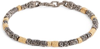 M. Cohen Yellow Gold And Sterling Silver Beaded Bracelet