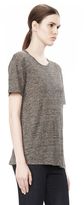 Thumbnail for your product : Alexander Wang Heather Linen Short Sleeve Crew Neck Tee