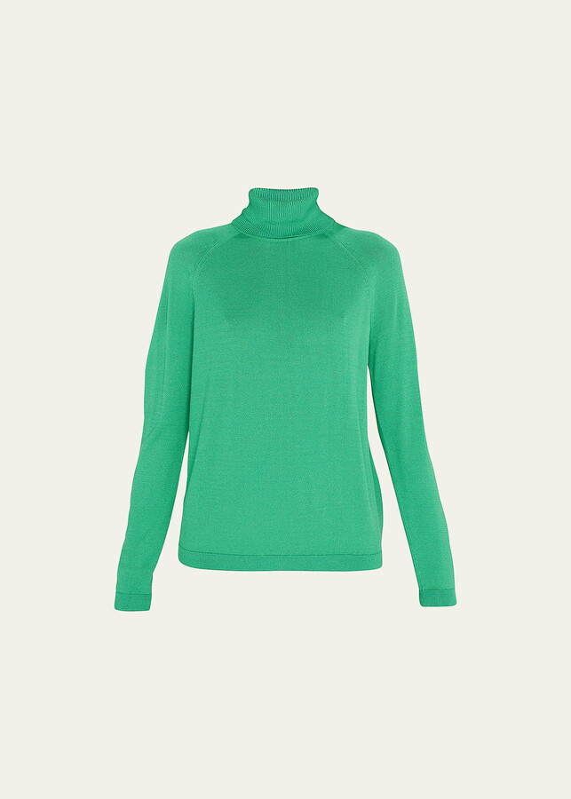 Lafayette 148 New York Knit Raglan-Sleeve Turtleneck Sweater - ShopStyle