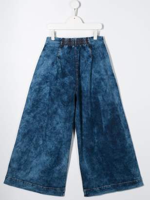 MonnaLisa TEEN stonewashed wide-leg jeans