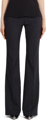 black slim bootcut trousers