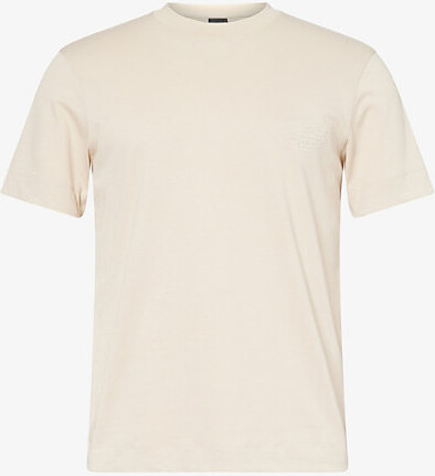 Emporio Armani Mens French Oak Eagle Eagle Logo Cotton T-Shirt M