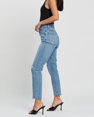 Nobody Denim Women's Blue Crop - Frankie Ankle Stretch Slim High Rise Jeans - Size W26/L32 at The Iconic