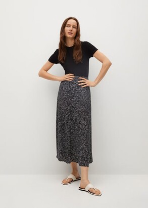 MANGO Floral print skirt