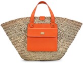 Thumbnail for your product : Dolce & Gabbana Leather-Trim Straw Tote